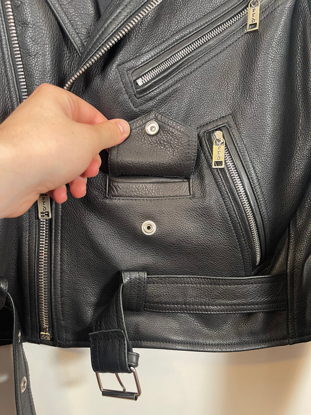 1 of 15 Spring/Summer 2015 "Stop Having Fun" Hand-Painted Leather Jacket