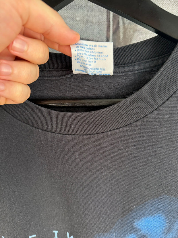 RARE 90s NINE INCH NAILS “THE FRAGILE” BLUE SMOKE NIN LOGO SHIRT