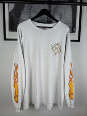 ULTIMATE ERD-STYLE VINTAGE GRAIL: 80s NARCOTICS ANONYMOUS FLAME LOGO SAN DIEGO LONG SLEEVE