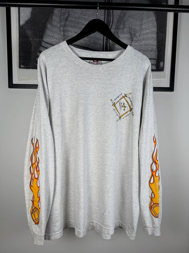 ULTIMATE ERD-STYLE VINTAGE GRAIL: 80s NARCOTICS ANONYMOUS FLAME LOGO SAN DIEGO LONG SLEEVE