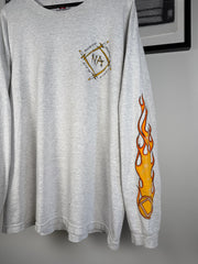 ULTIMATE ERD-STYLE VINTAGE GRAIL: 80s NARCOTICS ANONYMOUS FLAME LOGO SAN DIEGO LONG SLEEVE