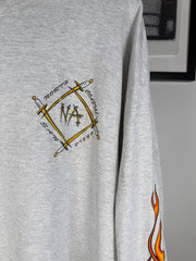 ULTIMATE ERD-STYLE VINTAGE GRAIL: 80s NARCOTICS ANONYMOUS FLAME LOGO SAN DIEGO LONG SLEEVE