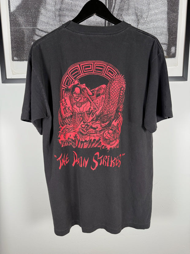 ULTIMATE VINTAGE GRAIL: 90s ERD REFERENCE SICK OF IT ALL “WHEN THE PAIN STRIKES” NEW YORK HARDCORE OPIUM DEN LOGO SHIRT