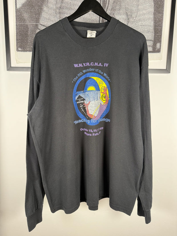 VINTAGE ERD-STYLE GRAIL: 90s NARCOTICS ANONYMOUS NA LOGO OVERSIZED LONG SLEEVE