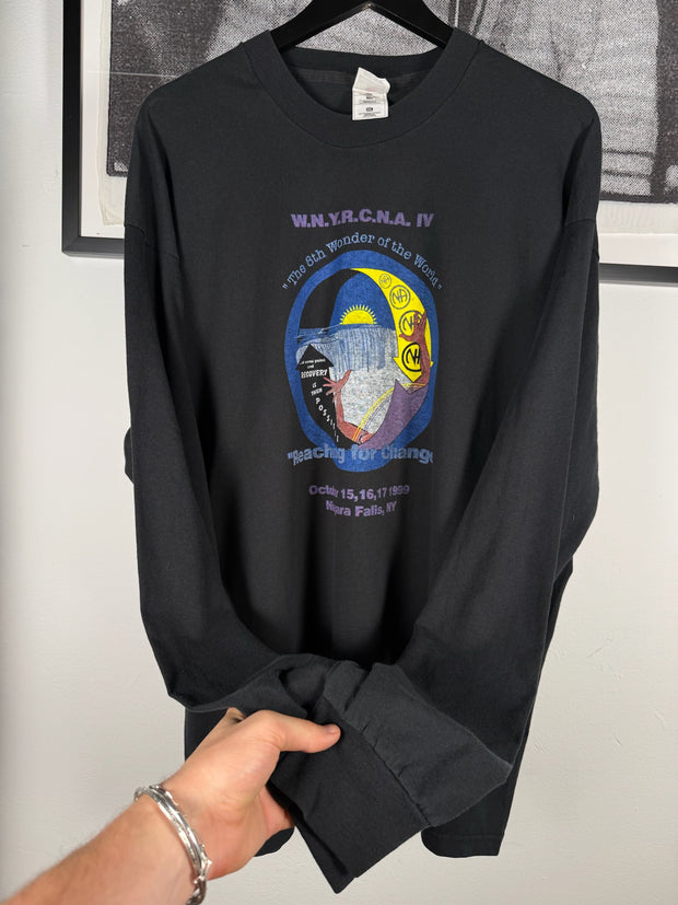 VINTAGE ERD-STYLE GRAIL: 90s NARCOTICS ANONYMOUS NA LOGO OVERSIZED LONG SLEEVE
