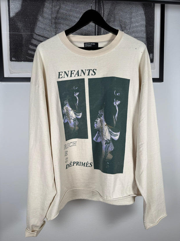 ICONIC SPRING/SUMMER 2021 “GEISHA” LONG SLEEVE VINTAGE EFFECT LOGO SHIRT