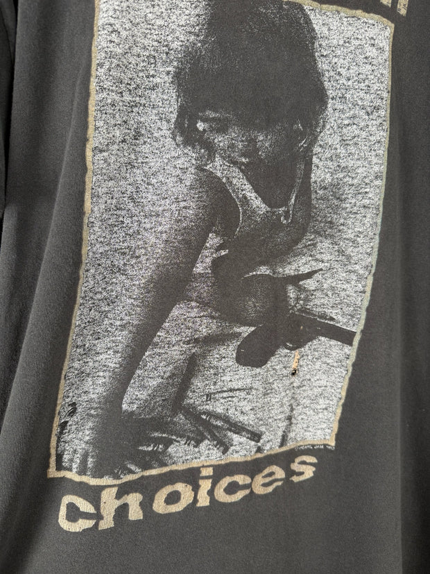 ULTIMATE VINTAGE GRAIL PEARL JAM CHOICES “9 OUT OF 10 KIDS PREFER CRAYONS TO GUNS” SHIRT