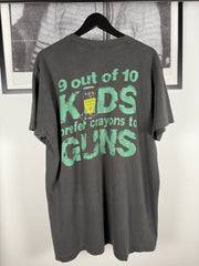 ULTIMATE VINTAGE GRAIL PEARL JAM CHOICES “9 OUT OF 10 KIDS PREFER CRAYONS TO GUNS” SHIRT