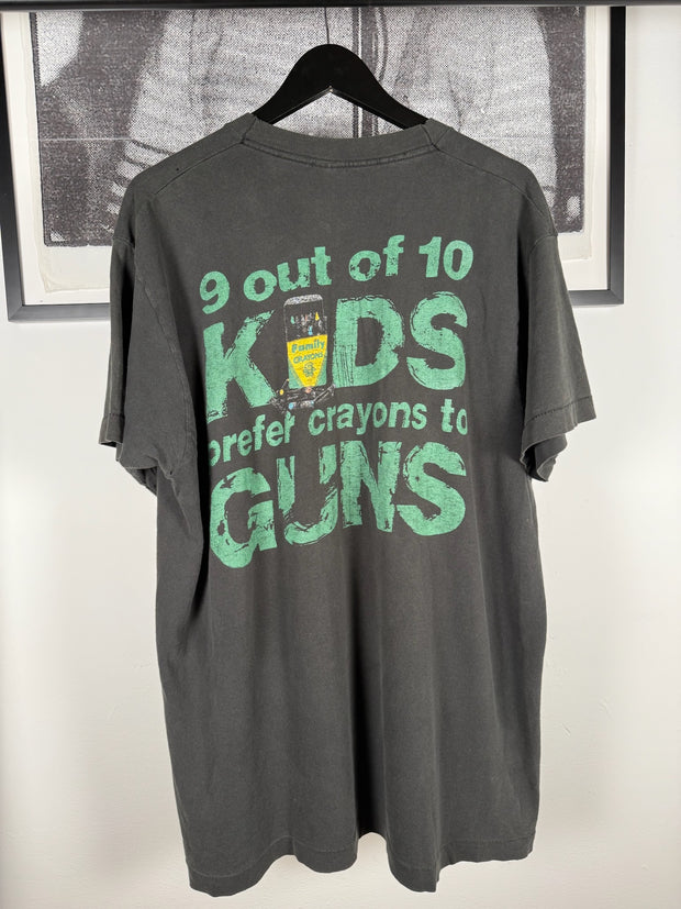 ULTIMATE VINTAGE GRAIL PEARL JAM CHOICES “9 OUT OF 10 KIDS PREFER CRAYONS TO GUNS” SHIRT