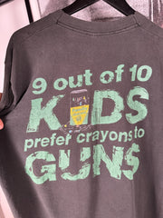 ULTIMATE VINTAGE GRAIL PEARL JAM CHOICES “9 OUT OF 10 KIDS PREFER CRAYONS TO GUNS” SHIRT