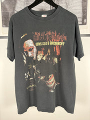 CLASSIC FADED MARILYN MANSON “GUNS GOD & GOVERNMENT” EARLY 2000s SHIRT