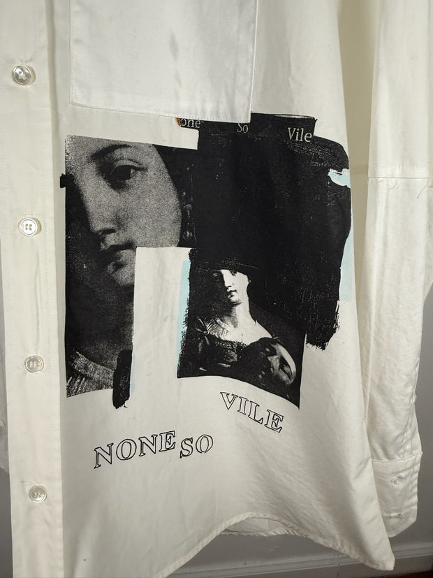 RARE 2021 “NONE SO VILE” BUTTON DOWN FEATURING ORIGINAL ART BY HENRI ALEXANDER LEVY