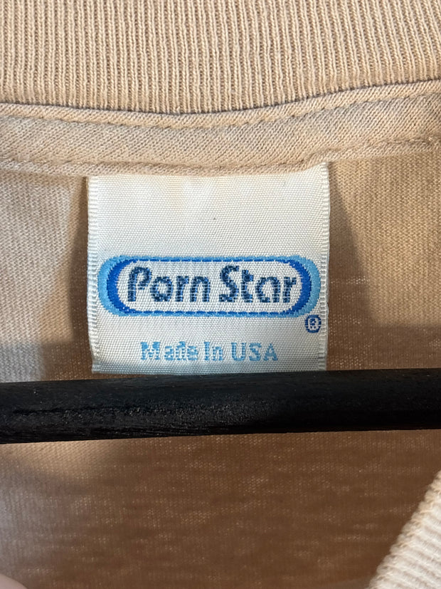 90’s PORN STAR SKATEBOARDS SAND COLORWAY RETRO VIAGRA LOGO SHIRT