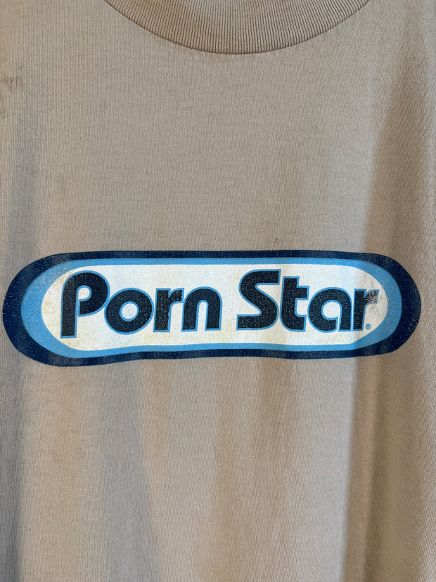 90’s PORN STAR SKATEBOARDS SAND COLORWAY RETRO VIAGRA LOGO SHIRT