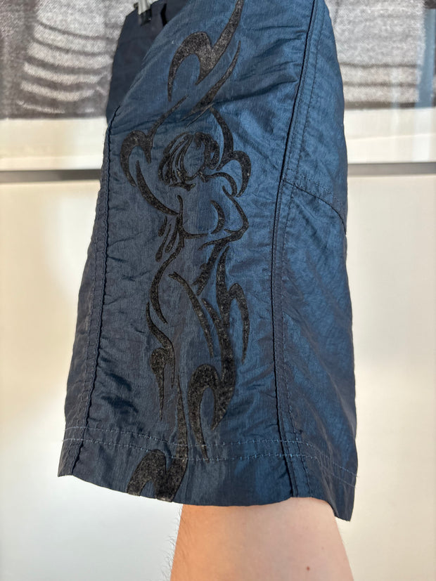 90s PORN STAR SKATEBOARDS TRIBAL PINUP GIRL TRUNK SHORTS