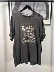INSANE 80's "BROOKLYN CASKET CO." ULTRA-THRASHED & FADED SHIRT