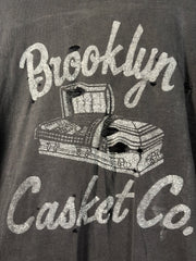 INSANE 80's "BROOKLYN CASKET CO." ULTRA-THRASHED & FADED SHIRT