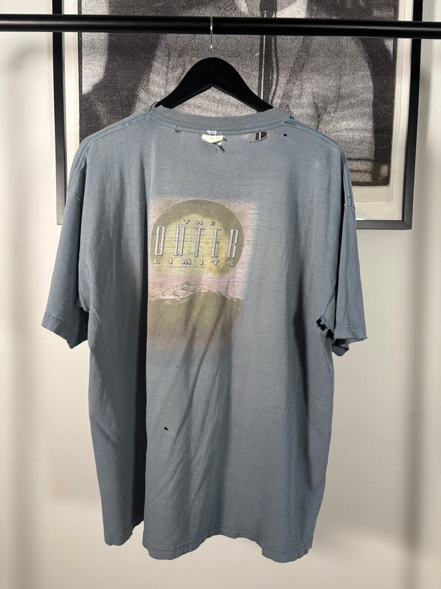 90’s THRASHED “WE WILL CONTROL ALL THAT YOU SEE AND HEAR” OVERSIZED THE OUTER LIMITS MGM SHIRT