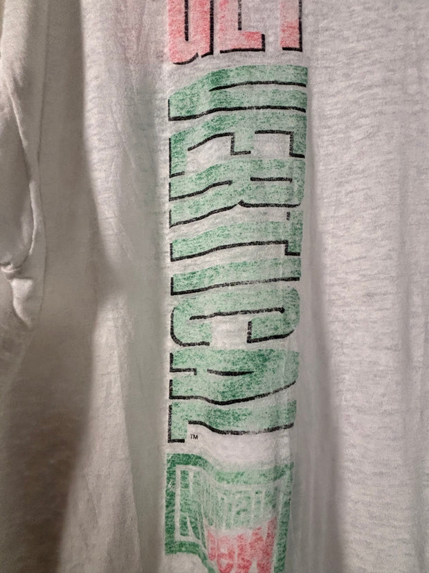 PERFECTLY SEMI SHEER WHITE "GET VERTICAL" MOUNTAIN DEW SHIRT