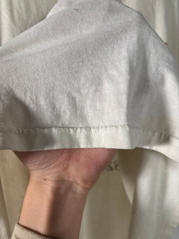 PERFECTLY SEMI SHEER ULTRA-FADED "SOUND SOLUTIONS" VETEMENTS STYLE SHIRT