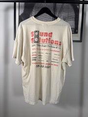 PERFECTLY SEMI SHEER ULTRA-FADED "SOUND SOLUTIONS" VETEMENTS STYLE SHIRT
