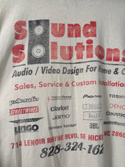 PERFECTLY SEMI SHEER ULTRA-FADED "SOUND SOLUTIONS" VETEMENTS STYLE SHIRT