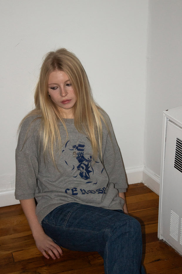 EXTREMELY RARE 2019 LE ROSEY GREY SHORT SLEEVE CREWNECK SHIRT