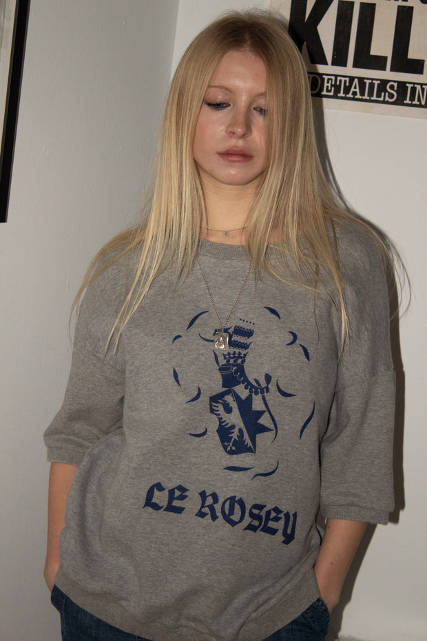 EXTREMELY RARE 2019 LE ROSEY GREY SHORT SLEEVE CREWNECK SHIRT