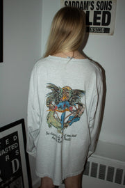 ULTIMATE ERD-STYLE VINTAGE GRAIL: 80s NARCOTICS ANONYMOUS FLAME LOGO SAN DIEGO LONG SLEEVE