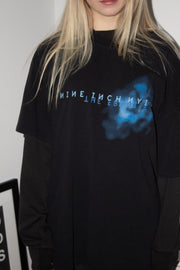 RARE 90s NINE INCH NAILS “THE FRAGILE” BLUE SMOKE NIN LOGO SHIRT