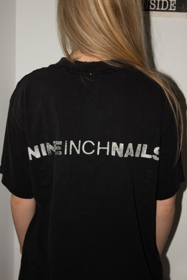 PERFECT STAPLE 90s THRASHED NINE INCH NAILS “NIN” LOGO SHIRT